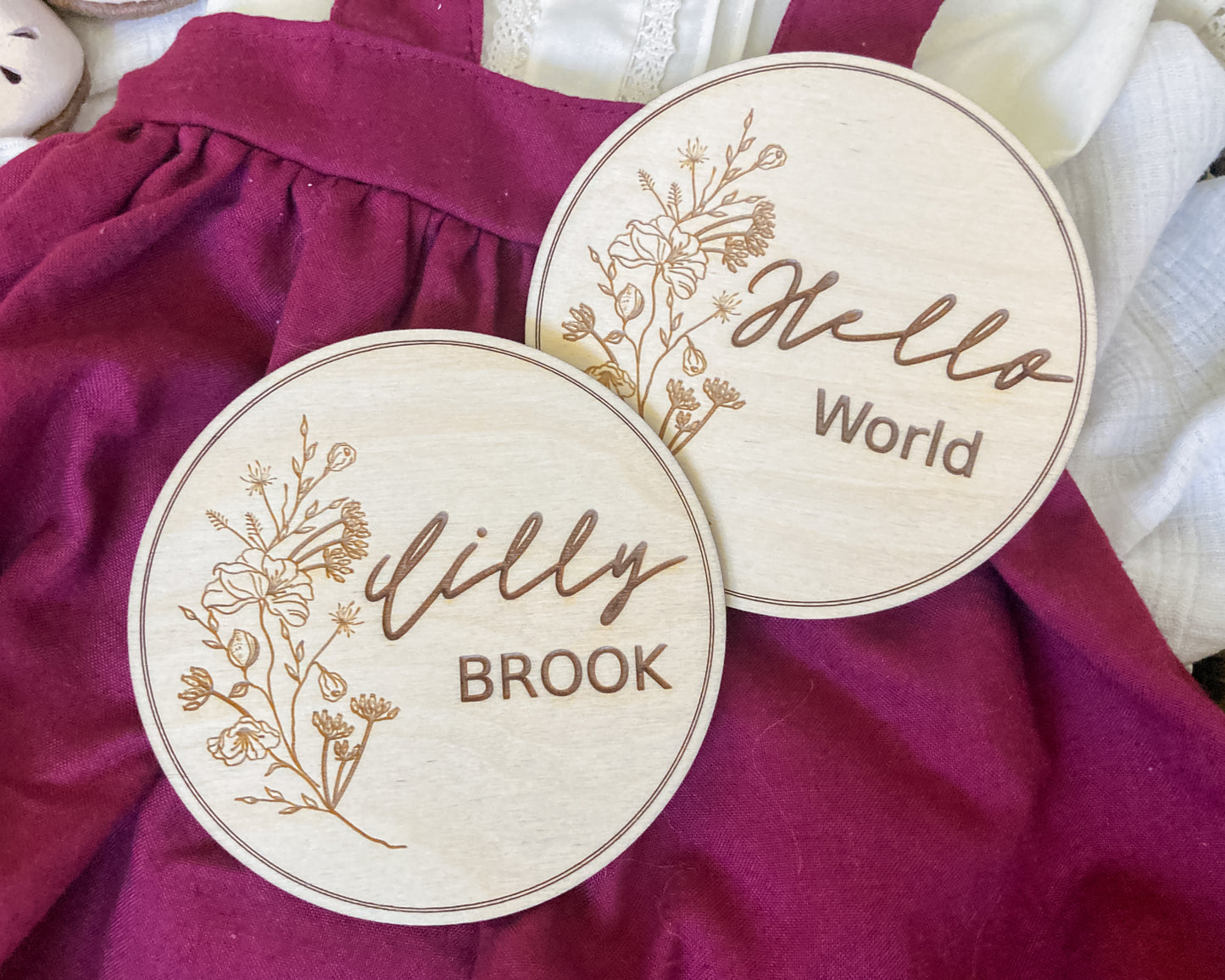 Baby Girl Wildflower Monthly Milestones Markers