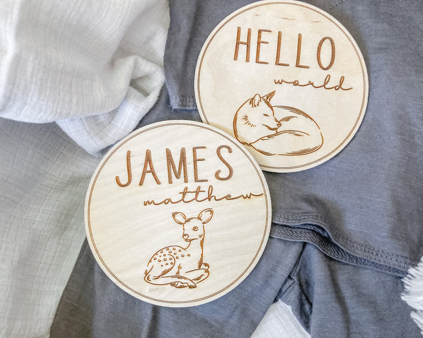 Woodland Animals Baby Milestones Markers