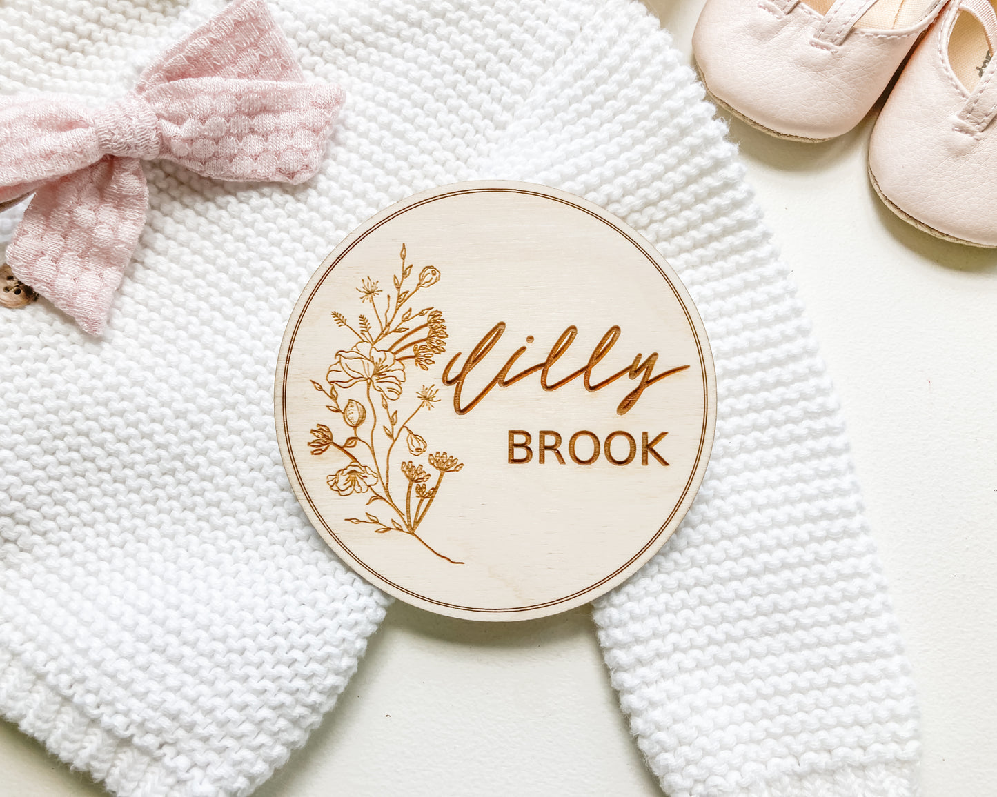 Baby Girl Wildflower Monthly Milestones Markers