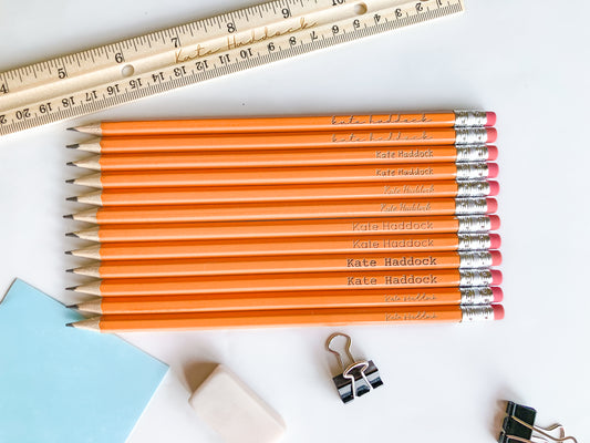 Personalized #2 Pencils 12 Pack with Student Name